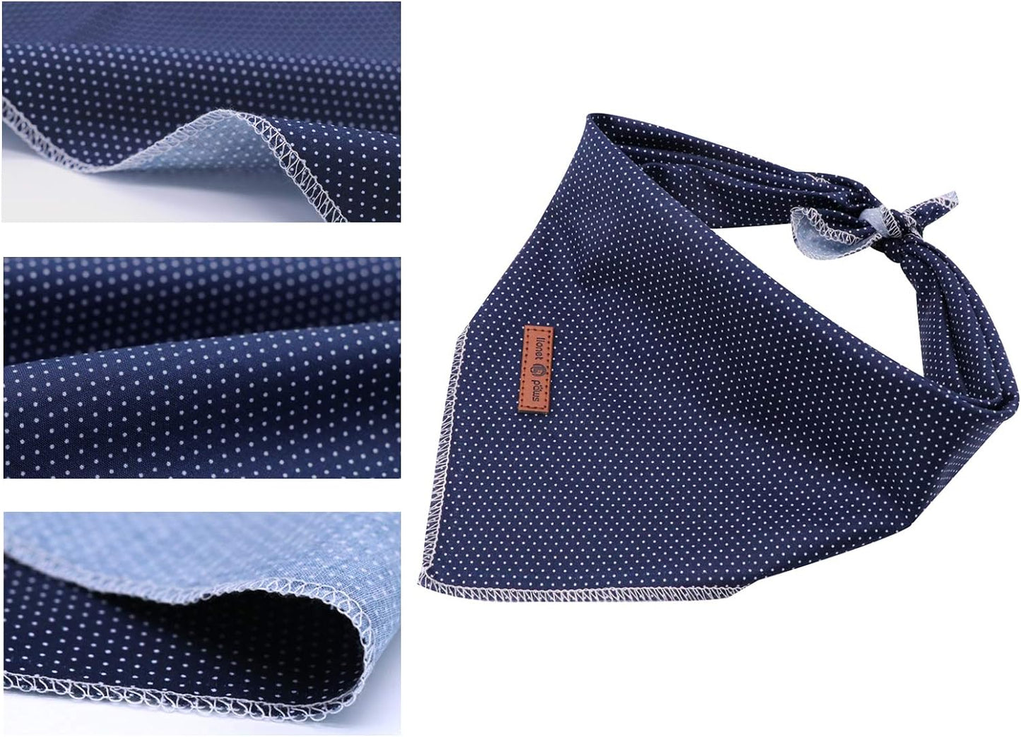 Dog Bandana for Small Medium Large Dogs, Cat Kerchief Blue DOIT