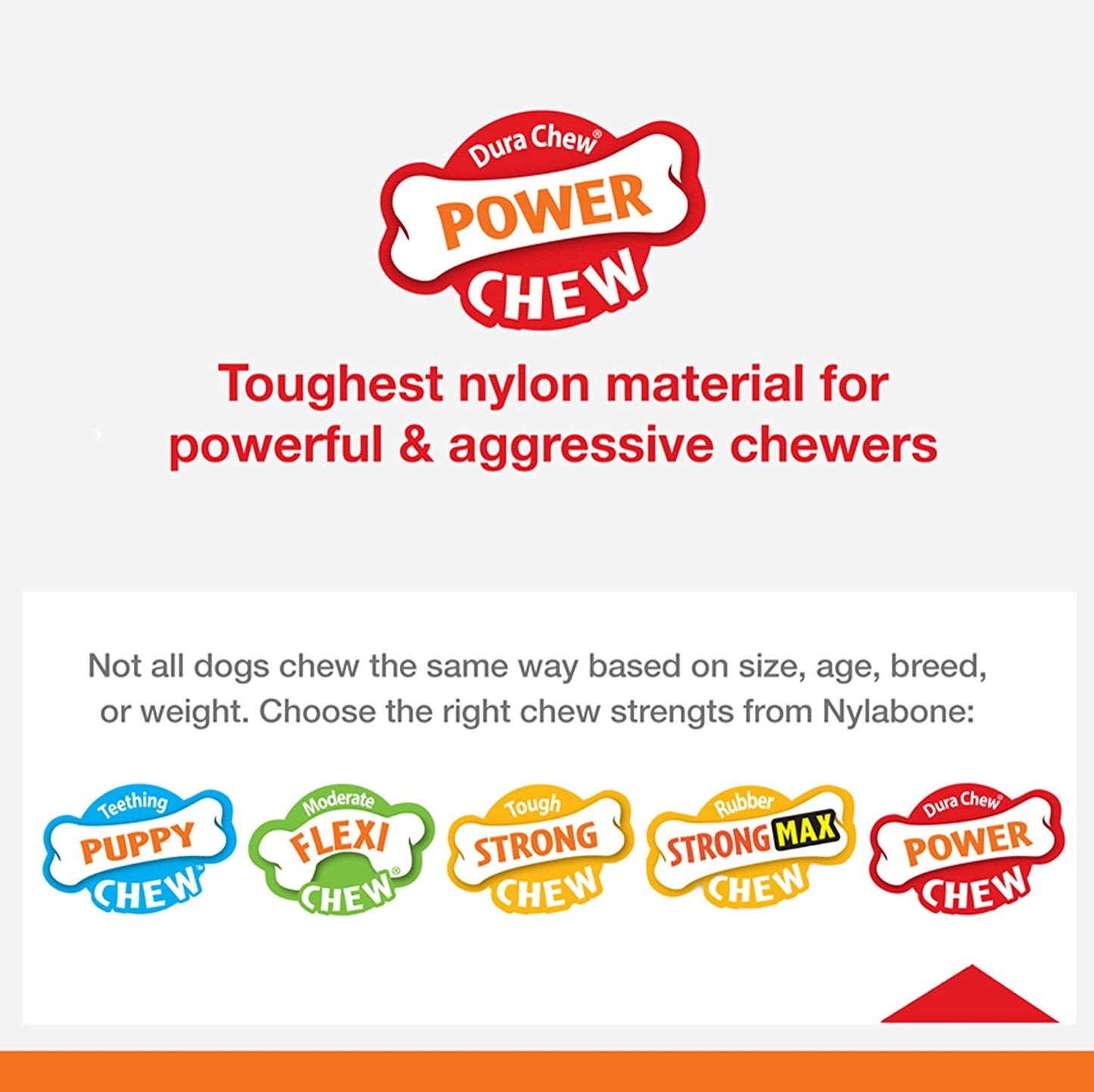 Double Action Bone Power Chew Toy for Dogs, Dog Toys for Aggressive Chewers, Bacon Flavor, X-Large - 50+ Lbs, 1 Count